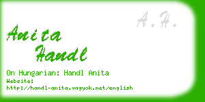 anita handl business card
